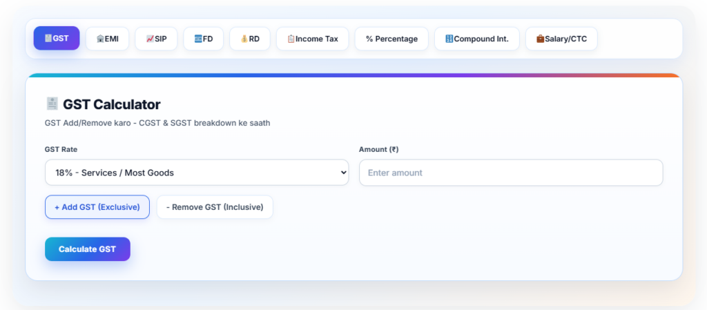 Free Online Business Calculators by gstkhata